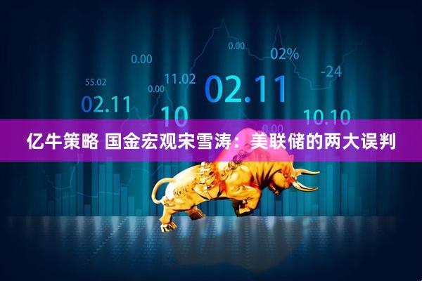 亿牛策略 国金宏观宋雪涛：美联储的两大误判